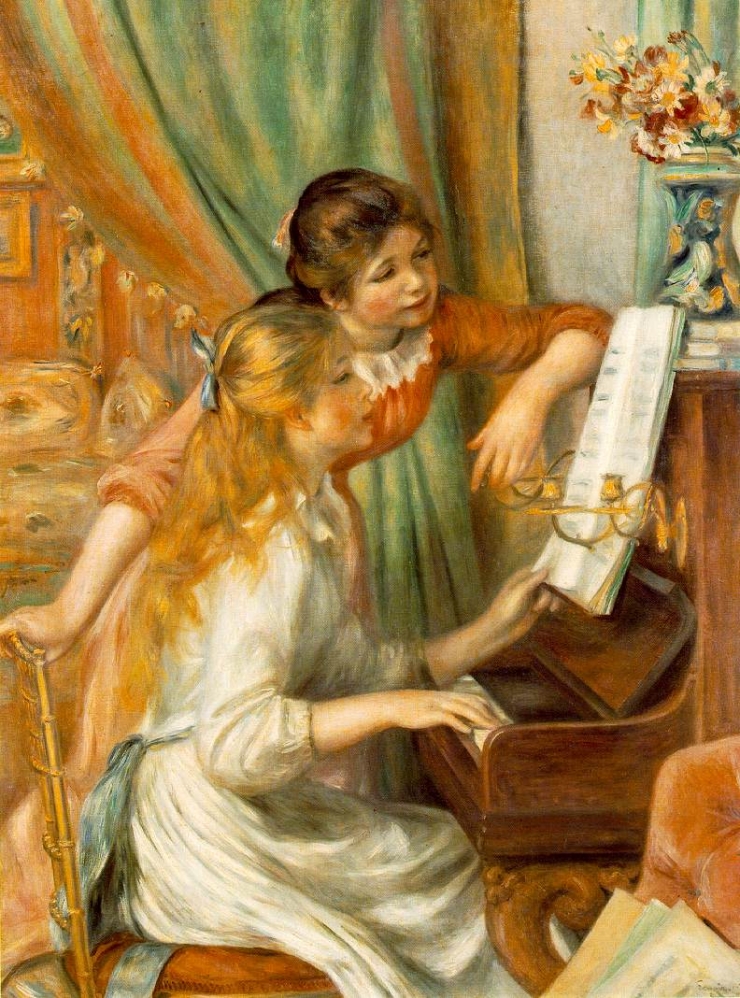 ルノワールの《ピアノを弾く少女たち》(1892、オルセー美術館)