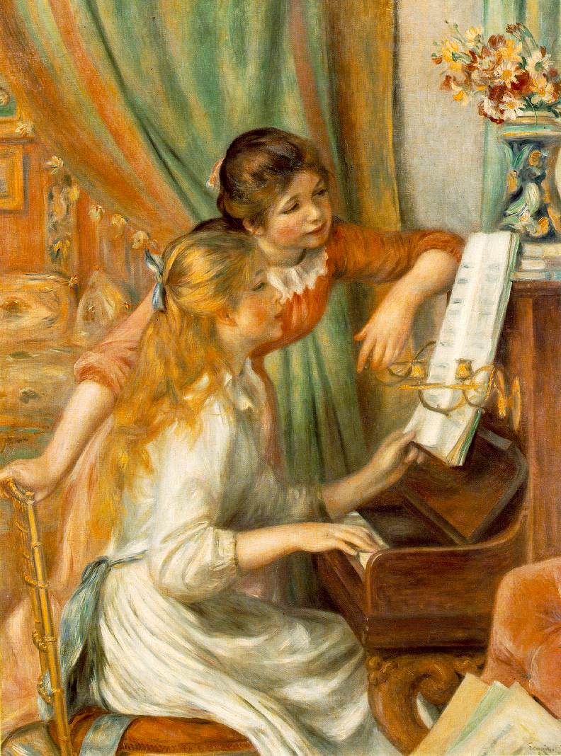 ルノワールの《ピアノを弾く少女たち》（1892、オルセー美術館）
