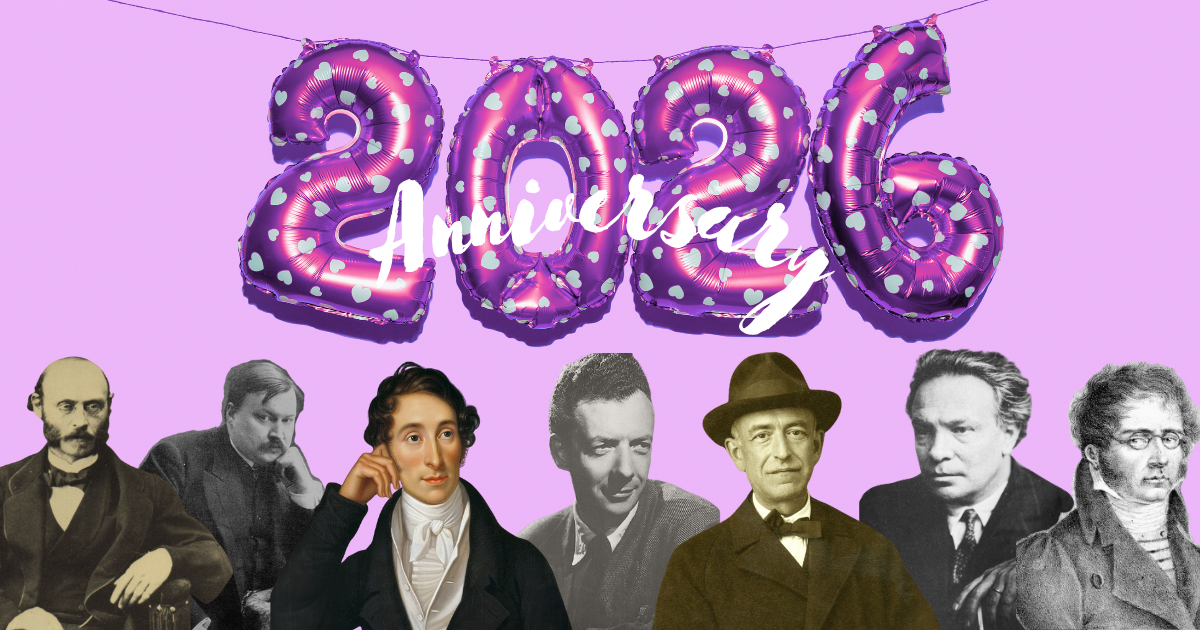 2026年にアニバーサリーを迎える作曲家