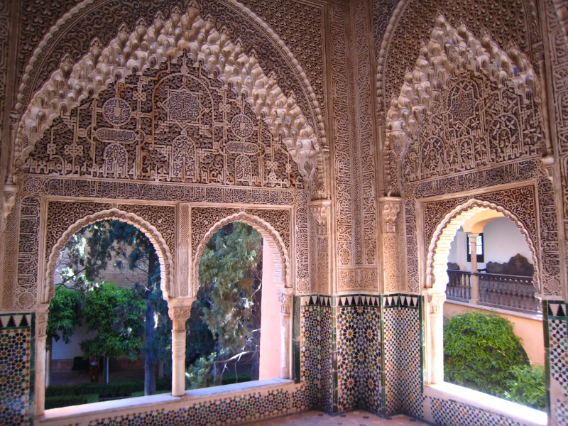 スペインの世界遺産アルハンブラ宮殿の内部