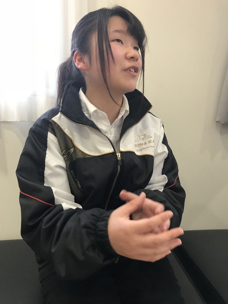 普段は部活動でクラリネットを吹いている。今回はソロも担当した
